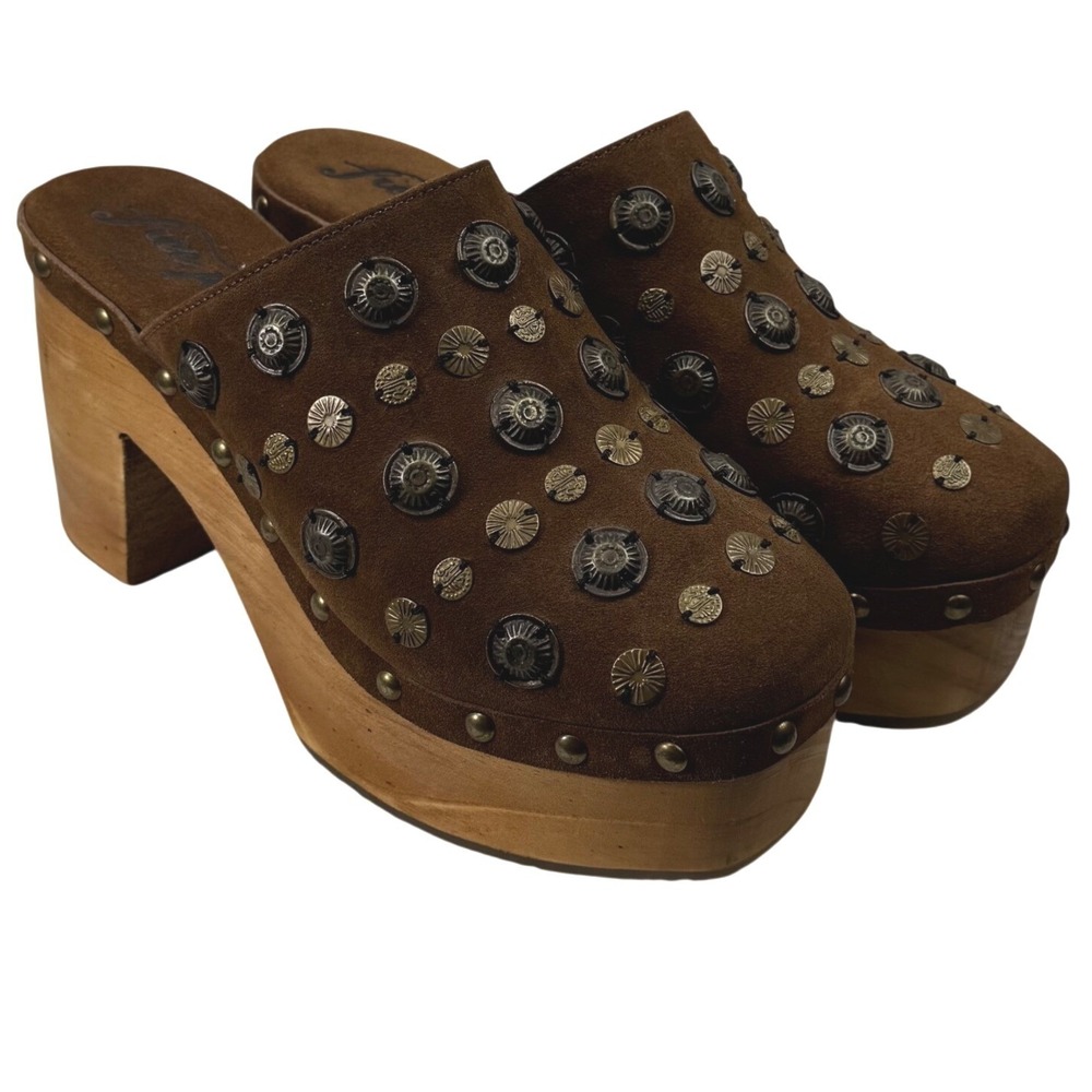 Free People Tan Studded Clogs - Picture 6 of 16